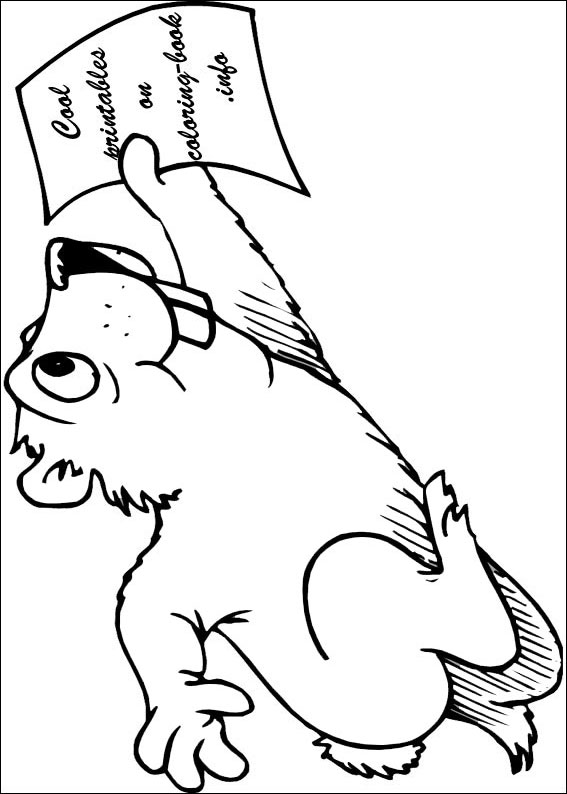 Plansa de colorat cu Marmota 24 17